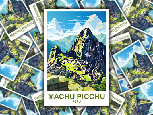 Machu Picchu Travel Sticker, Puru Sticker Art, Machu Picchu Sticker, Travel Sticker Art, Machu Picchu Puru Sticker | T2SA_PEMA1_S