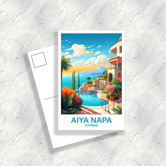 Aiya Napa Cyprus - Postcard Style 2