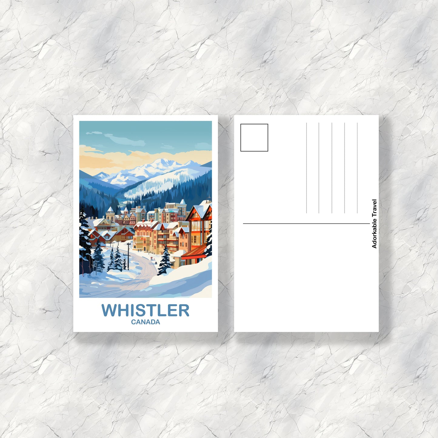 Whistler BC Travel Postcard, British Columbia Postcard, Whistler Travel Postcard, Travel Postcard, Whistler Travel Postcard | T2NA_BCWH1_P
