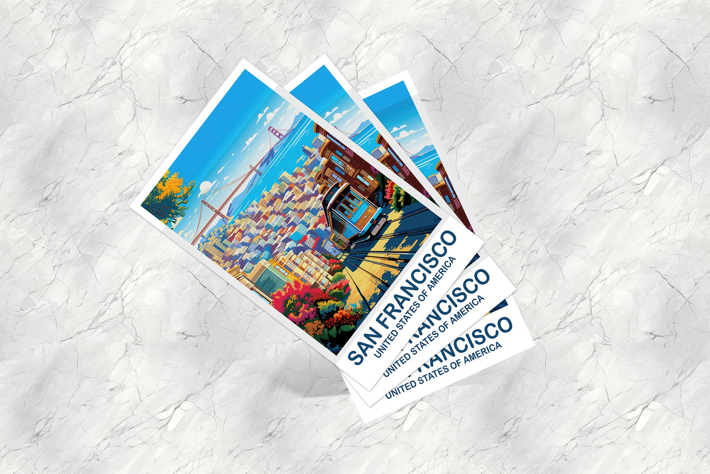San Francisco Travel Postcard, California Travel Postcard, San Francisco Postcard, City Skyline Postcard, California Postcard | T2NA_CASF1_P