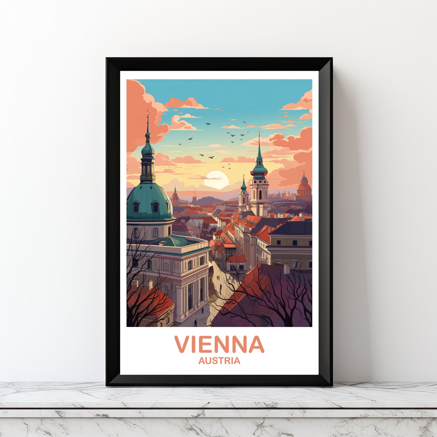 Vienna Travel Wall Art, Austria Travel Art, Printable Vienna Wall Art, Digital Austria Travel Wall Art, Travel Art | DT2EU_AUVI1