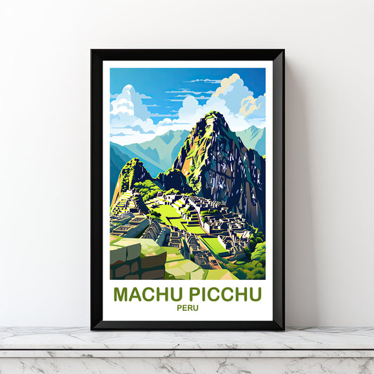 Machu Picchu Travel Art, Puru Art, Printable Machu Picchu Wall Art, Peru Travel Art, Travel Art, Machu Picchu Puru Travel Art | DT2SA_PEMA1