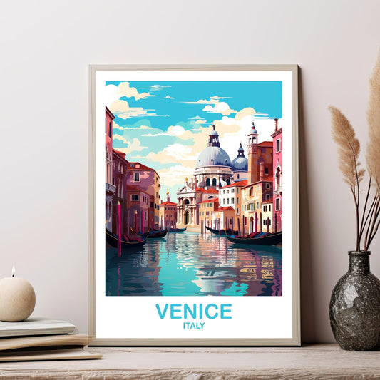 Venice Italy Travel Poster, Venice Wall Art, Venice Italy Poster, Italy Wall Art, City Skyline Travel Wall Art, Travel Poster | T2EU_ITVE1