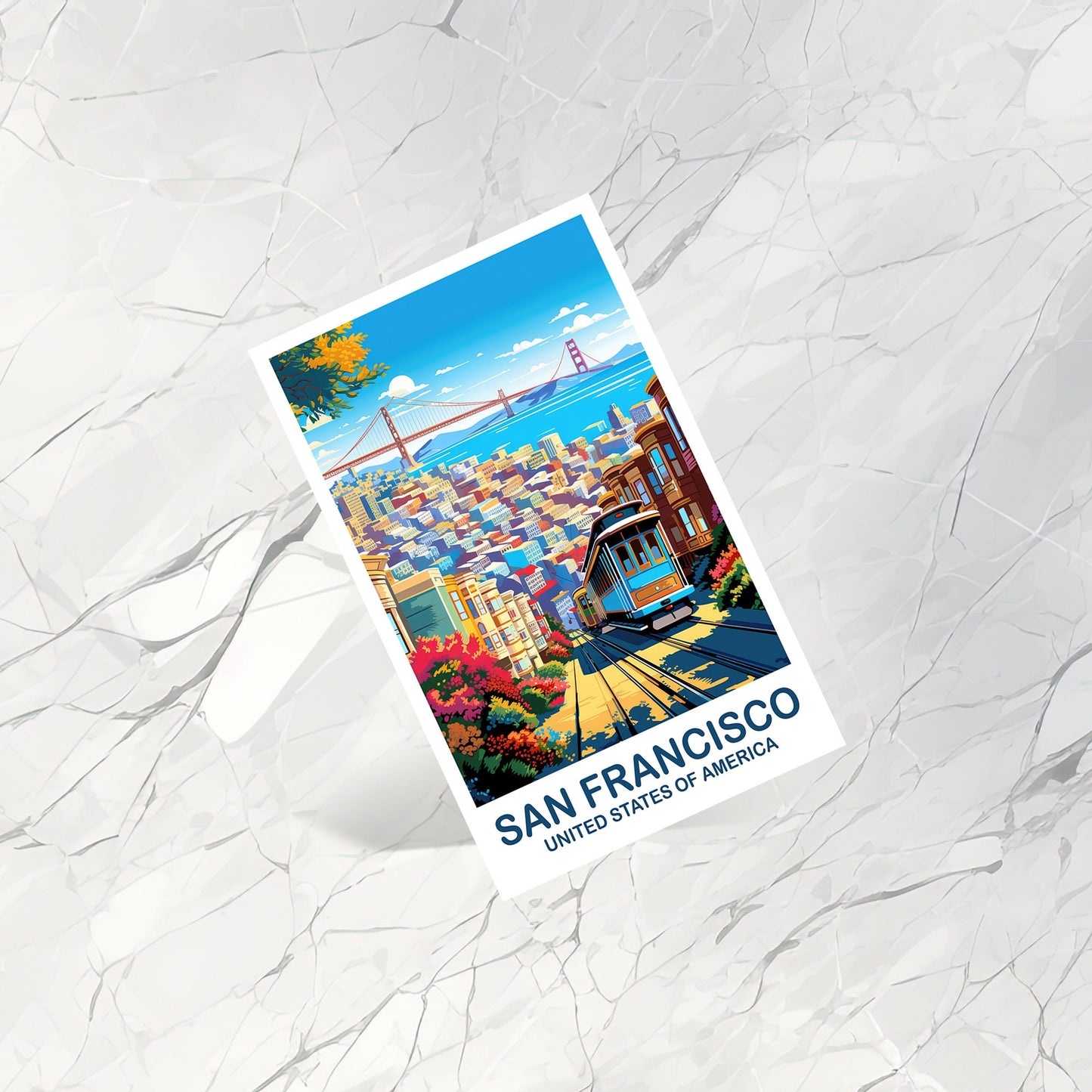 San Francisco Travel Postcard, California Travel Postcard, San Francisco Postcard, City Skyline Postcard, California Postcard | T2NA_CASF1_P