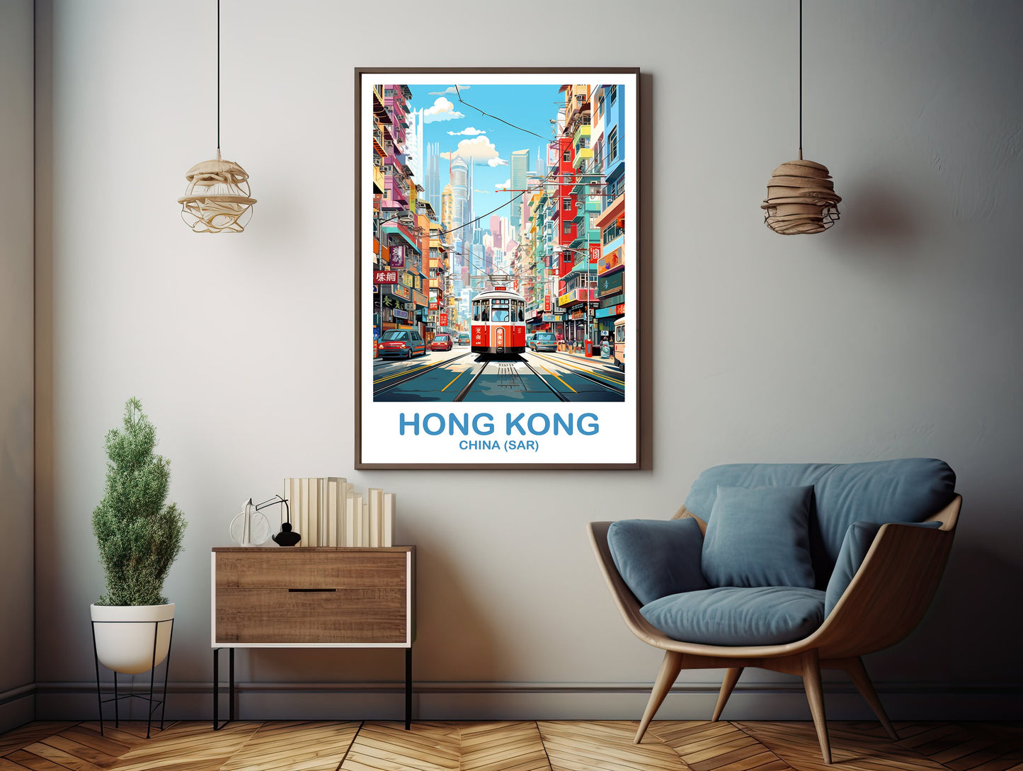 Hong Kong Travel Art, Hong Kong Wall Art Poster, Travel Wall Art, Landscape Travel Wall Art, Asia Travel Poster, China Travel | T2AS_CHHK1