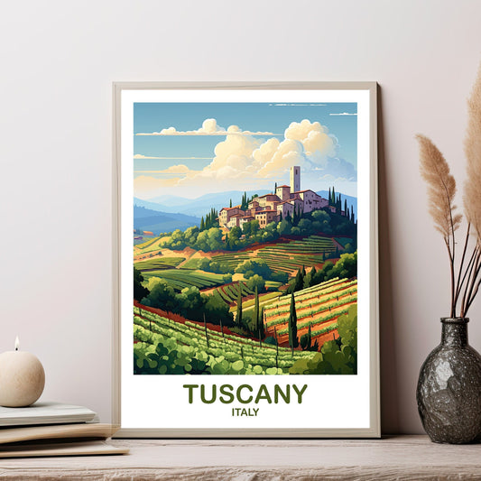 Tuscany Italy Travel Poster, Italy Travel Art, Tuscany Italy Poster, Tuscany Wall Art, Italy Travel Wall Art, Travel Poster | T2EU_ITTU1