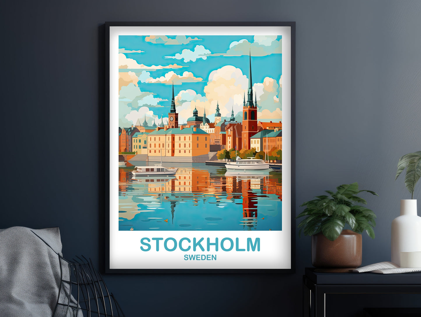 Stockholm Sweden Travel Art, Stockholm Wall Art, Sweden Wall Art Poster, Stockholm Sweden Poster, Travel Poster | T2EU_SWEST1