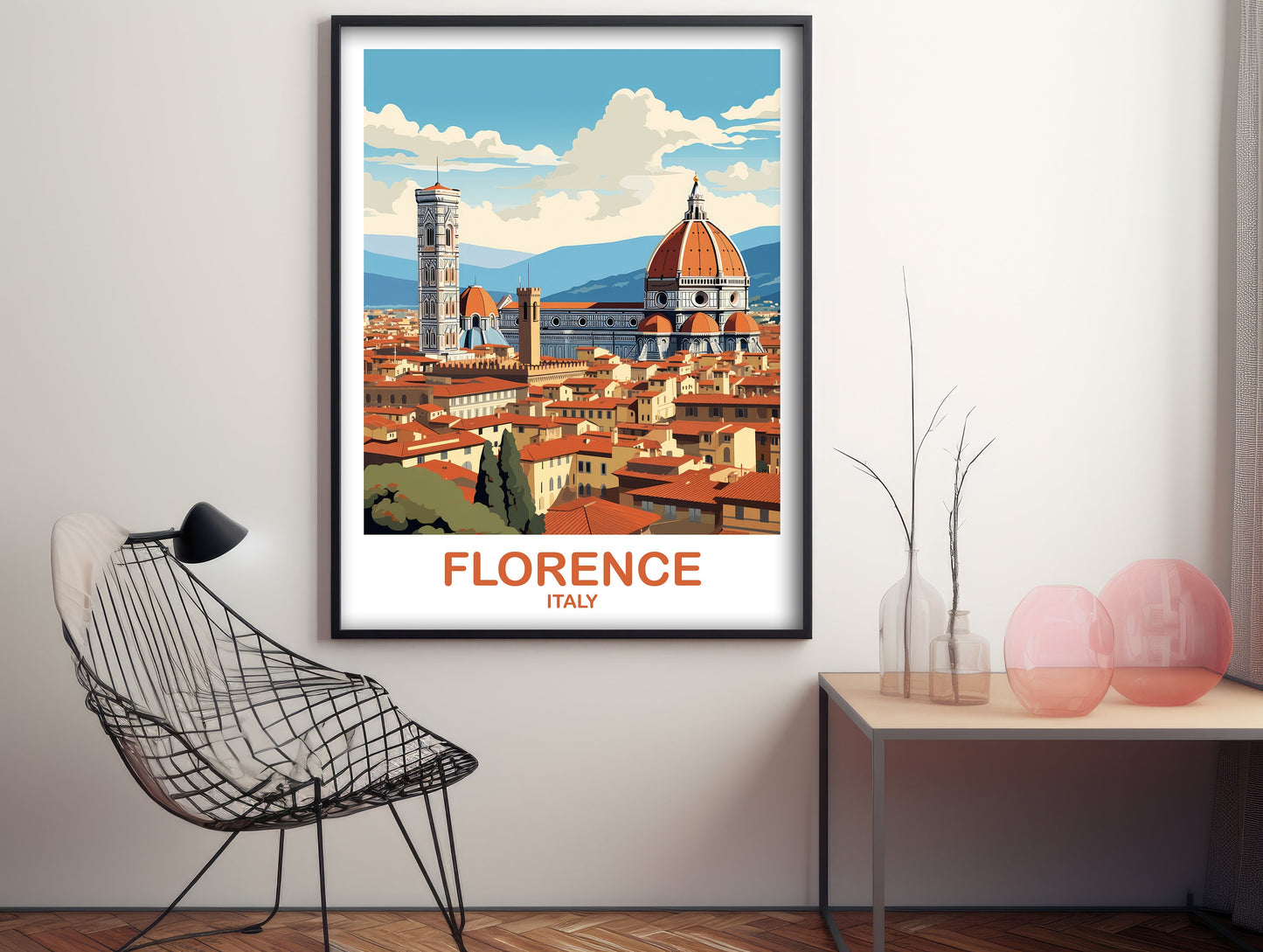 Florence Italy Travel Poster, Florence Travel Art Poster, Italy Travel Wall Art, Florence Travel Wall Art, Travel Poster | T2EU_ITFL1