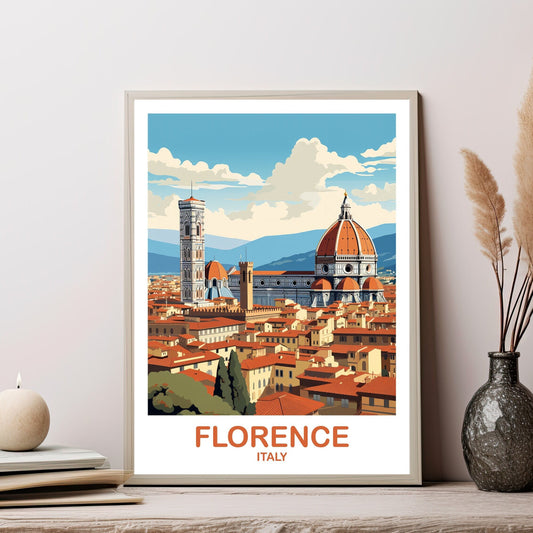 Florence Italy Travel Poster, Florence Travel Art Poster, Italy Travel Wall Art, Florence Travel Wall Art, Travel Poster | T2EU_ITFL1