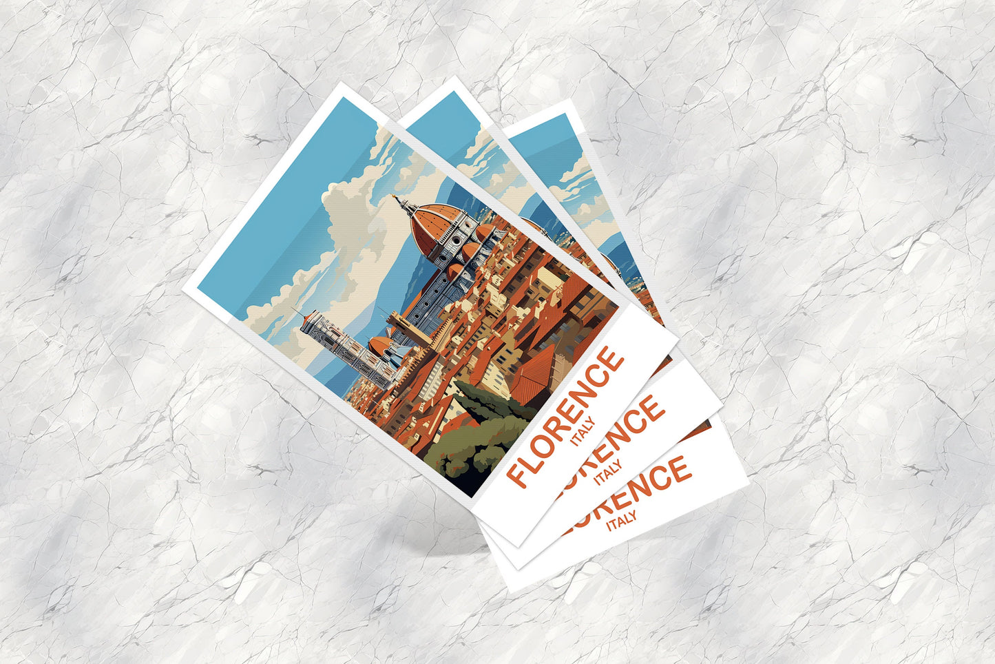 Florence Italy Travel Postcard, Florence Travel Art Postcard, Italy TravelPostcard Art, Florence Travel, Travel Poster | T2EU_ITFL1_P