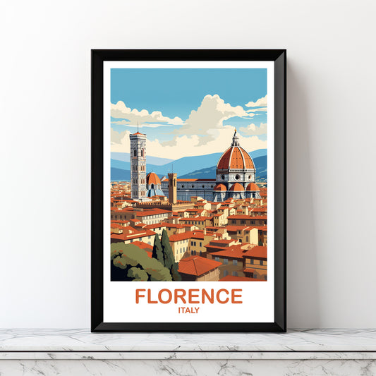 Florence Italy Travel Poster, Printable Florence Travel Art, Italy Travel Wall Art, Digital Florence Travel Wall Art | DT2EU_ITFL1