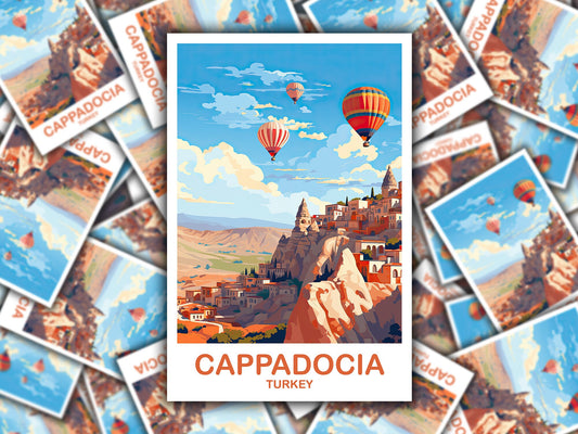 Cappadocia Travel Wall Art, Cappadocia Turkey Wall Art, Turkey Wall Art Poster, Cappadocia Poster, Travel Wall Art | T2EU_TUCA1_S