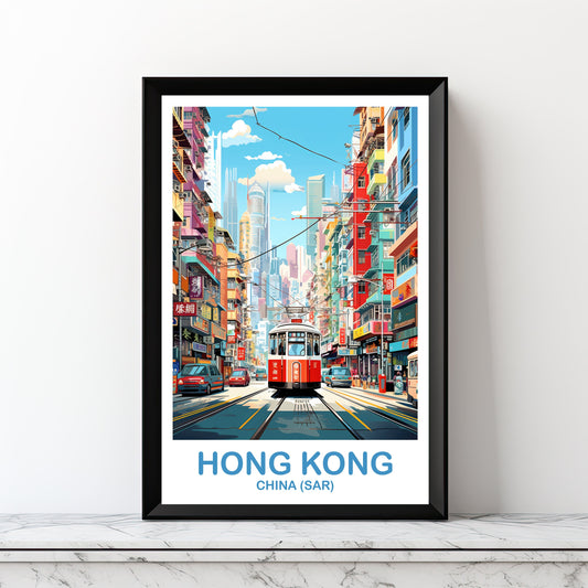 Hong Kong Travel Art, Printable Hong Kong Wall Art, Travel Art, Digital Travel Wall Art, Asia Travel Poster, Asia Travel | DT2AS_CHHK1
