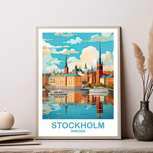 Stockholm Sweden Travel Art, Stockholm Wall Art, Sweden Wall Art Poster, Stockholm Sweden Poster, Travel Poster | T2EU_SWEST1