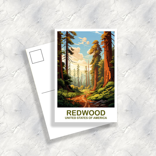 Redwood National Park Postcard, Travel Postcard, California National Park Postcard, Yellowstone National Park Travel Art | T2NA_CARNP1_P