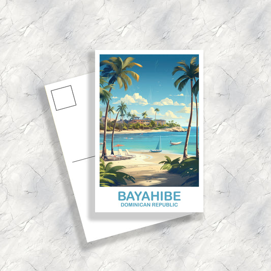Bayahibe Travel Postcard Art, Dominican Republic Travel Postcard, Bayahibe Art Postcard, Travel Postcard | T2NA_DRBA1_P