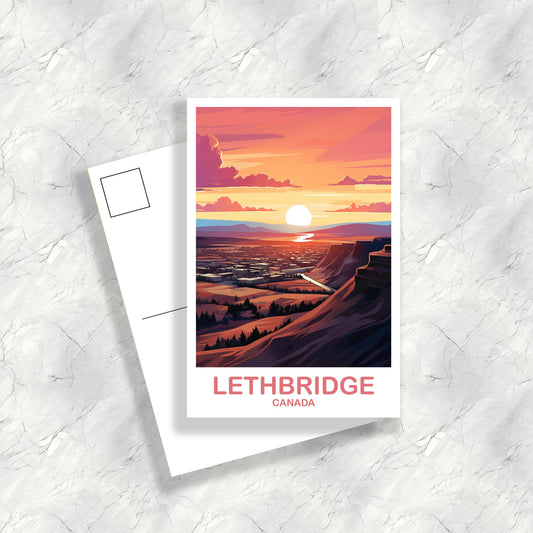 Lethbridge Alberta Travel Postcard, Alberta postcard, Lethbridge Art, Postcard, Lethbridge Travel Postcard, Travel Postcard | T2NA_ABLE1_P
