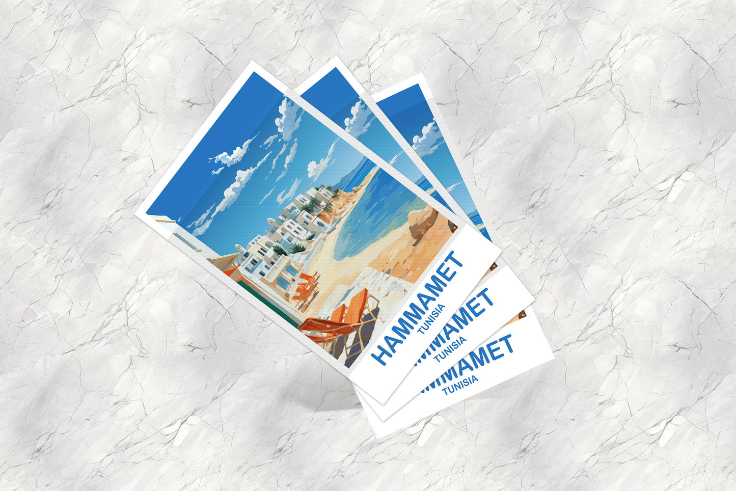 Hammamet Tunisia Travel Postcard Art, Hammamet Postcard, Tunisia Postcard, Travel Postcard, Africa Postcard, Travel Art | T2AF_TUHA1_P