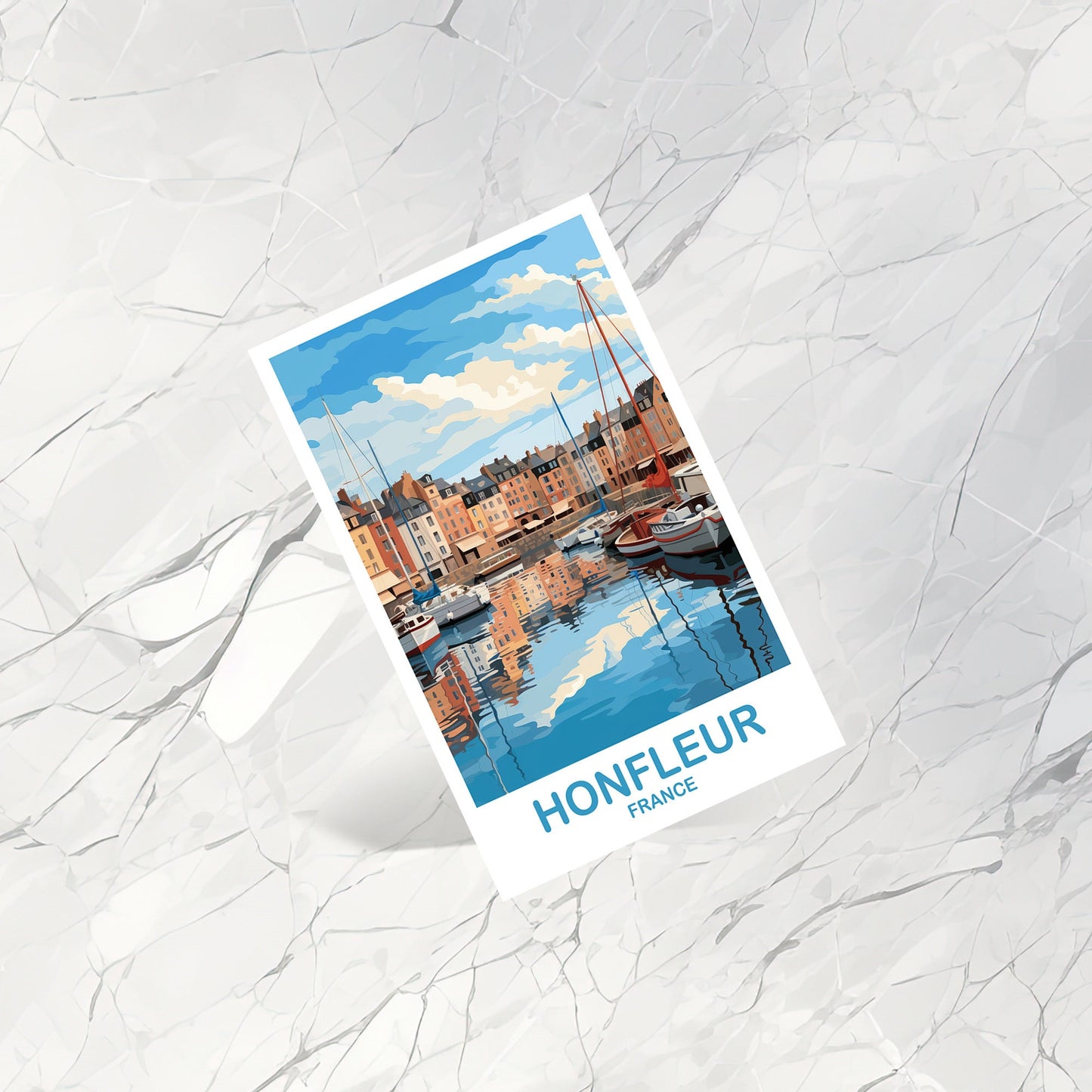 Honfleur France Travel Postcard, France Postcard,  France Postcard Art, Honfleur Travel Art, Honfleur Travel Postcard | T2EU_FRHO1_P