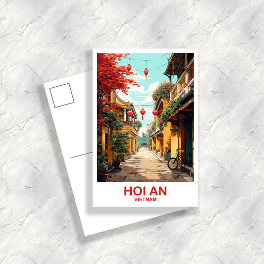Hoi An Vietnam Postcard Art, Hoi An, Vietnam Travel Postcard, Asia Postcard, Vietnam Postcard, Hoi An Travel Postcard | T2AS_VIHO1_P