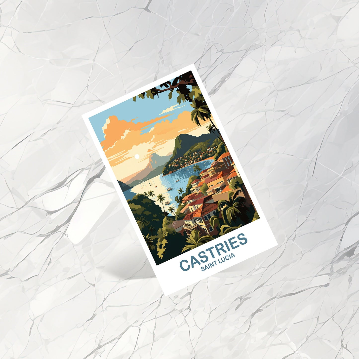 Castries Saint Lucia Postcard, Castries Saint Lucia Travel Postcard, Castries Postcard, St.Lucia Travel Postcard | T2NA_SLCA1_P