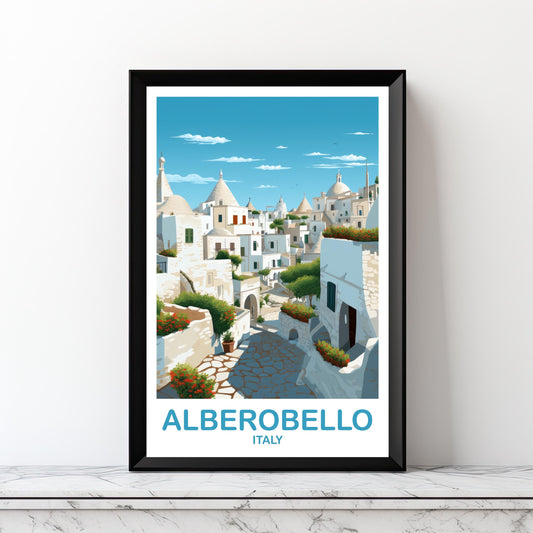 Alberobello Italy Travel Poster, Italy Art, Printable Alberobello Italy, Digital Alberobello Wall Art, Digital Travel Art | DT2EU_ITAL1