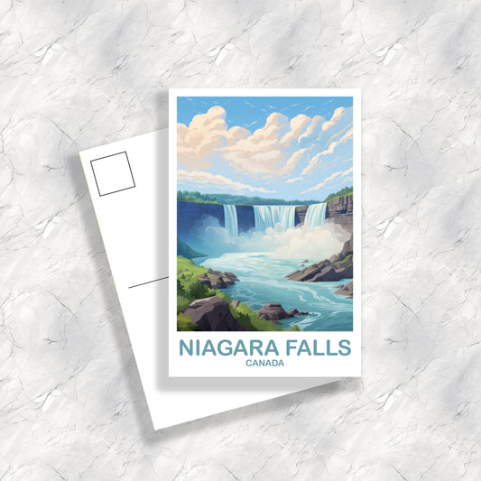 Niagara Falls Ontario Travel Postcard, Travel Wall Art, Toronto Postcard, Niagara Falls Canada Postcard, Travel Art, Bright | T2NA_ONNF1_P