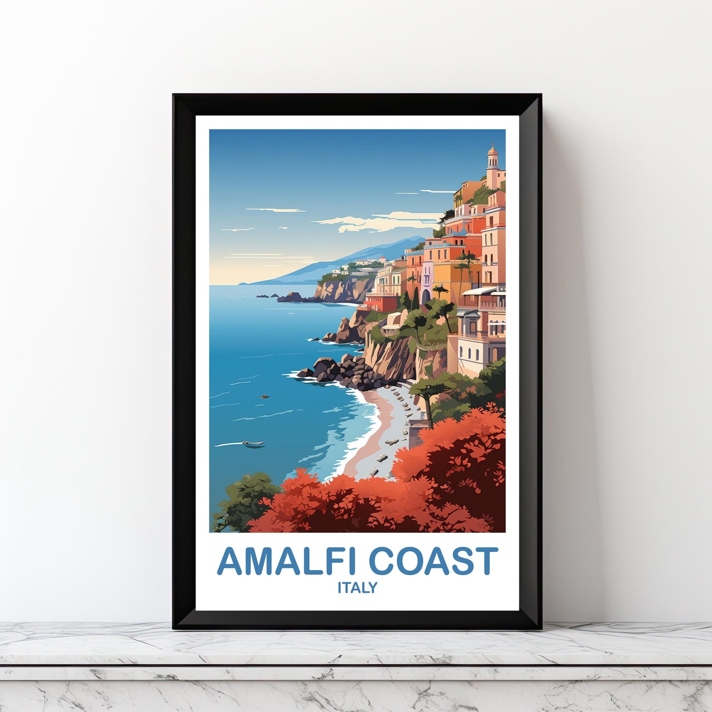 Printable Amalfi Coast Travel Wall Art, Digital Italy Travel Art, Italy Travel  Art, Amalfi Coast Digital Download  | DT2EU_ITAC1