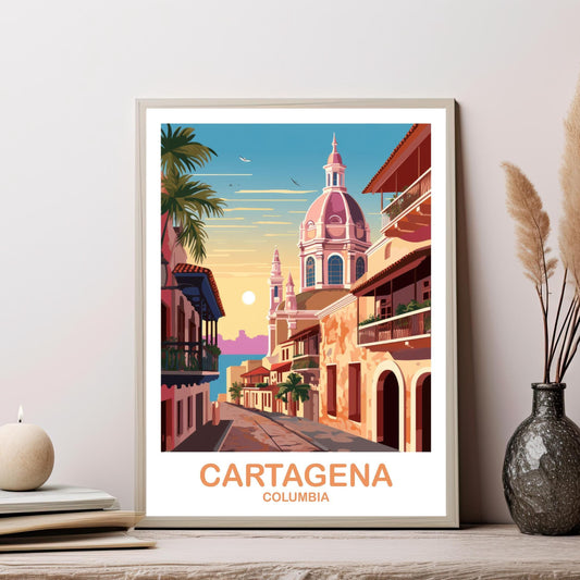Cartagena Columbia Travel Poster, Columbia Wall Art, Cartagena Columbia Poster, Columbia Travel Wall Art, South America Travel | T2SA_COCA1