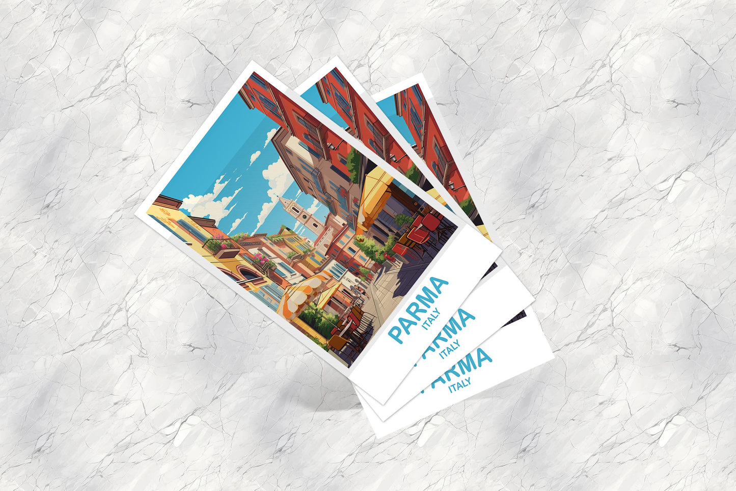 Parma Italy Travel Postcard, Parma Travel Postcard, Italy Postcard, Parma Travel Art, Italy Travel Postcard | T2EU_ITPA1_P