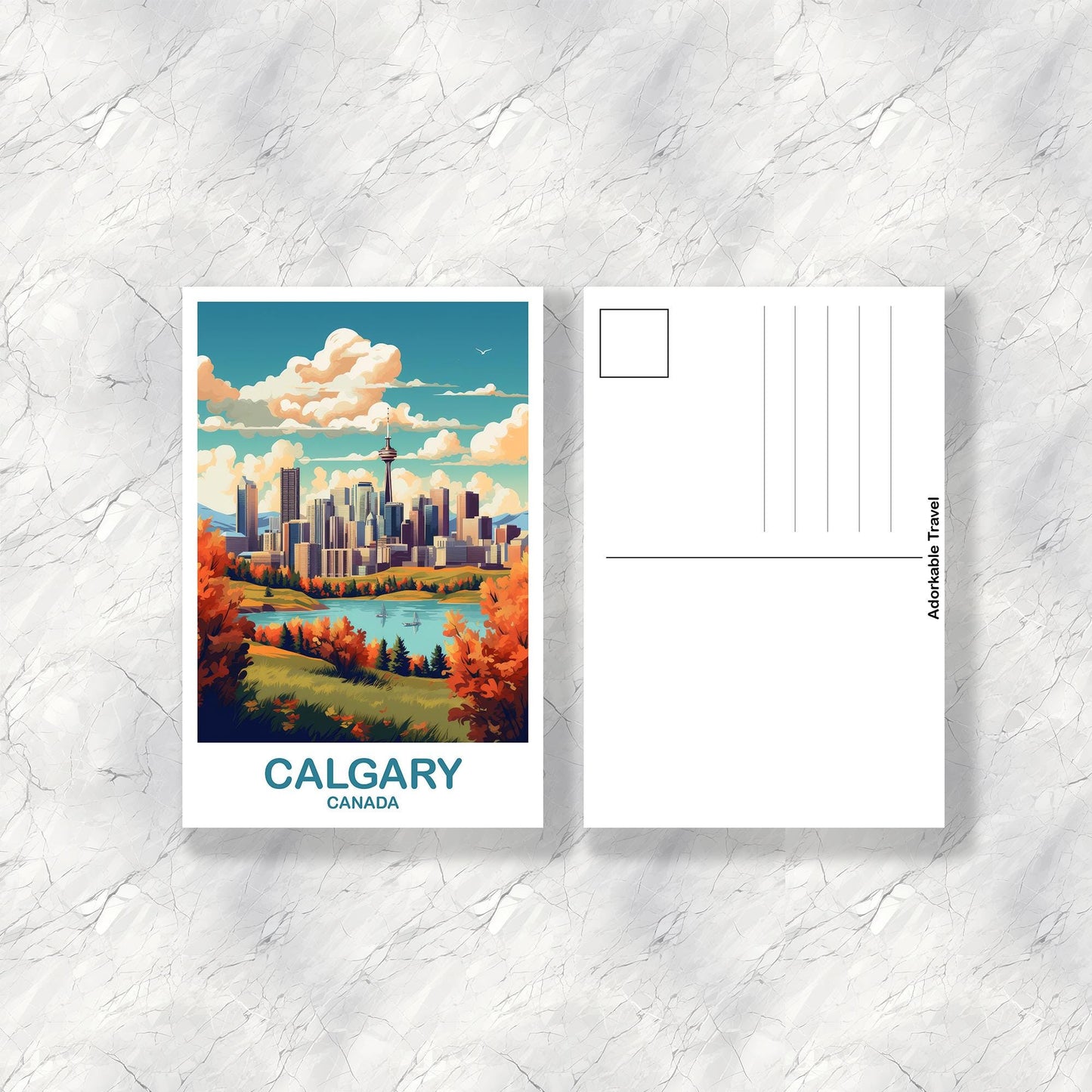 Calgary Alberta Travel Postcard, Alberta Postcard, Alberta Rocky Mountains Postcard, Alberta Travel Postcard, Canada Postcard | T2NA_ABCA1_P