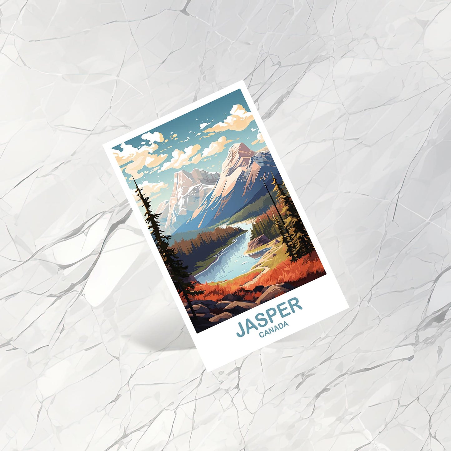 Jasper Alberta Travel Postcard, Alberta Postcard, Jasper Postcard, Alberta Travel Postcard, Canada Postcard | T2NA_ABJA1_P