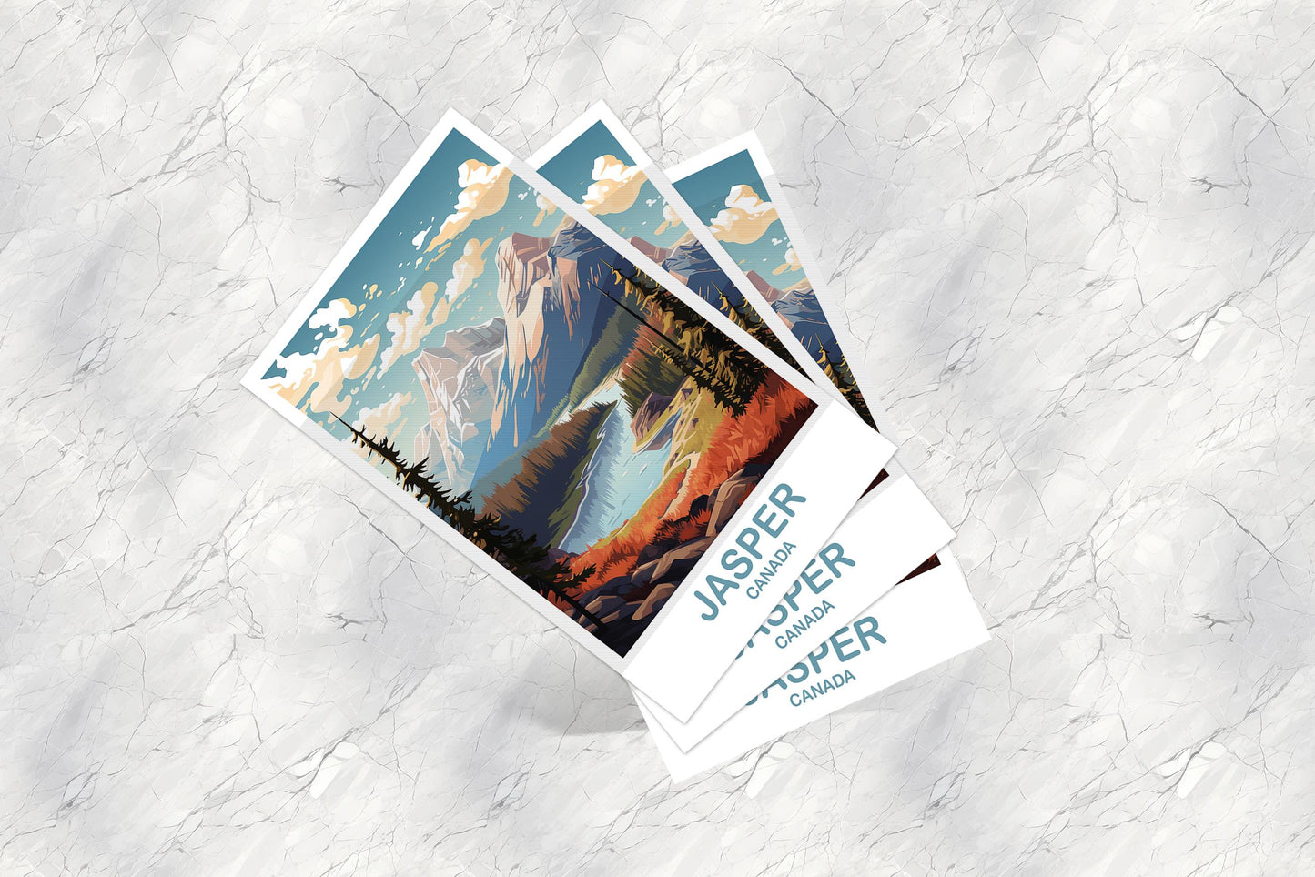 Jasper Alberta Travel Postcard, Alberta Postcard, Jasper Postcard, Alberta Travel Postcard, Canada Postcard | T2NA_ABJA1_P