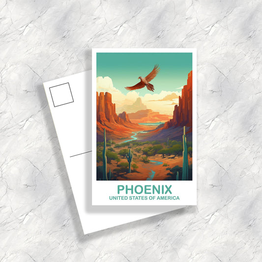 Phoenix Arizona Travel Postcard, Arizona Travel Postcard, National Park Postcard, Grand Teton National Park Travel Postcard | T2NA_ARPH1_P