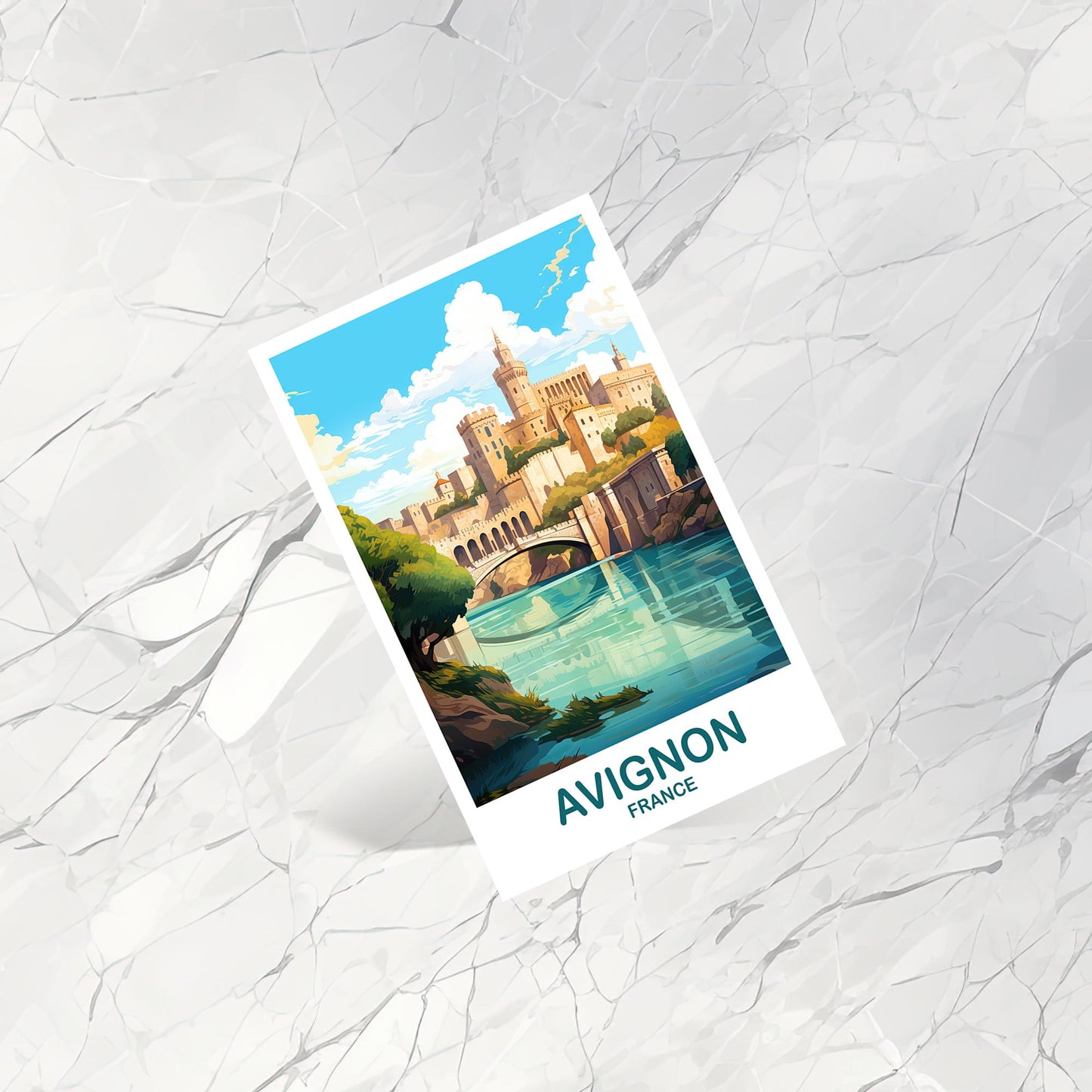 Avignon France Travel Postcard, Avignon Postcard, Avignon France Art Print, France Postcard, Europe Postcard | T2EU_FRAV1_P