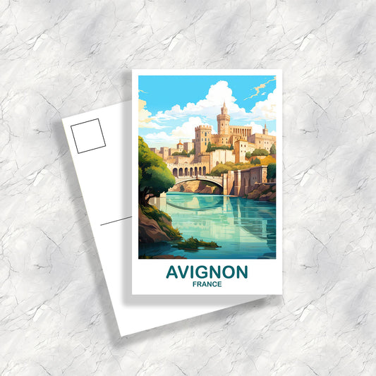 Avignon France Travel Postcard, Avignon Postcard, Avignon France Art Print, France Postcard, Europe Postcard | T2EU_FRAV1_P