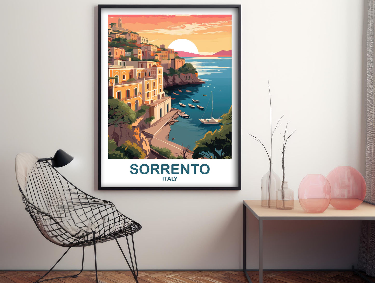 Sorrento Rome Travel Poster, Rome Travel Art, Italy Poster, Sorrento Travel Wall Art, Europe Travel Art Italy Travel Wall Art | T2EU_ITSO1