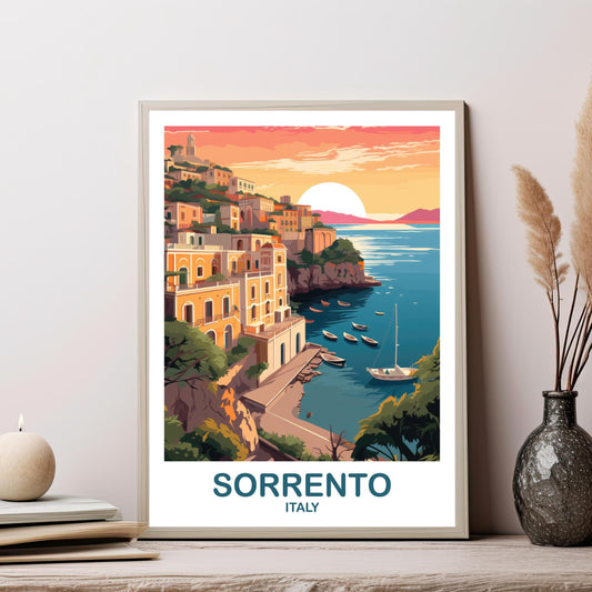 Sorrento Rome Travel Poster, Rome Travel Art, Italy Poster, Sorrento Travel Wall Art, Europe Travel Art Italy Travel Wall Art | T2EU_ITSO1