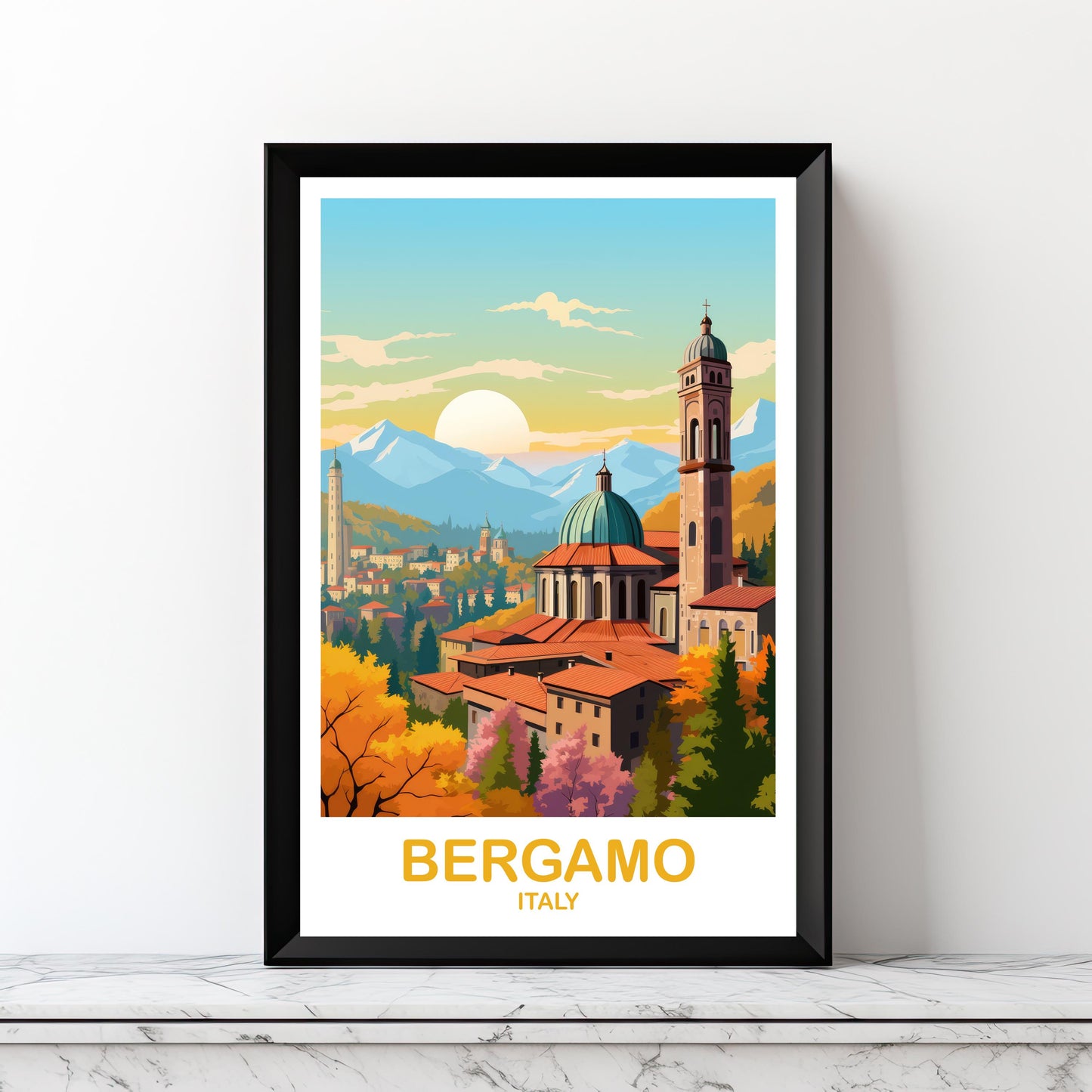Printable Bergamo Travel Wall Art, Digital Italy Travel Art, Italy Travel  Art, Bergamo Italy Digital Download, Europe Art | DT2EU_ITBER1