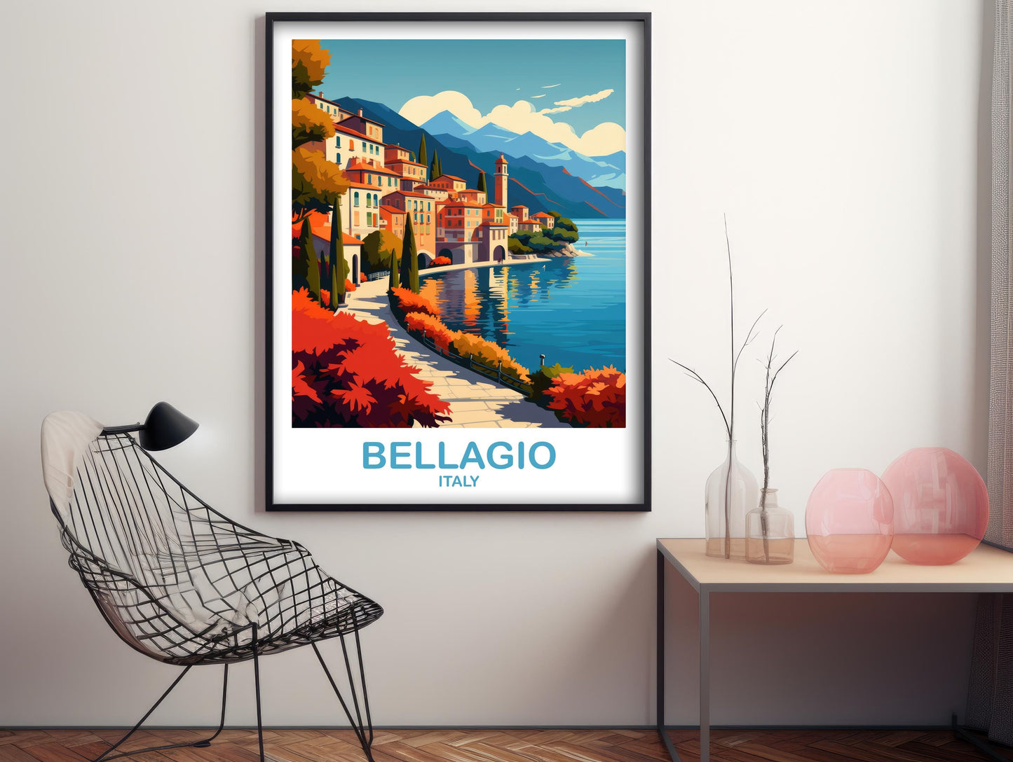 Bellagio Italy Travel Poster, Rome Travel Art, Italy Poster, Bellagio Travel Wall Art, Europe Travel Art Italy Travel Wall Art | T2EU_ITBE1