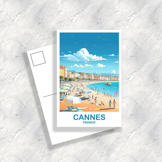 Cannes France Travel Postcard, Cannes Postcard, Cannes France Art Print, France Postcard, French Postcard, Europe Postcard | T2EU_FRCAN1_P